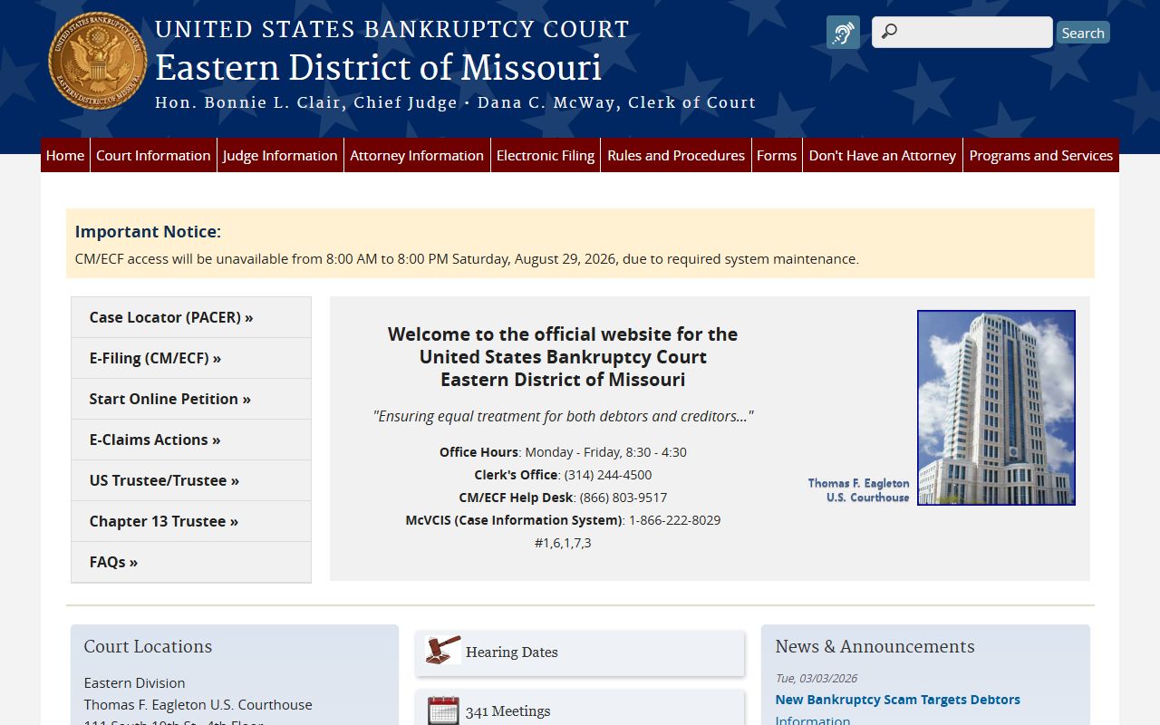 Shannon County probate records compared with U.S. Bankruptcy Court Eastern District of Missouri