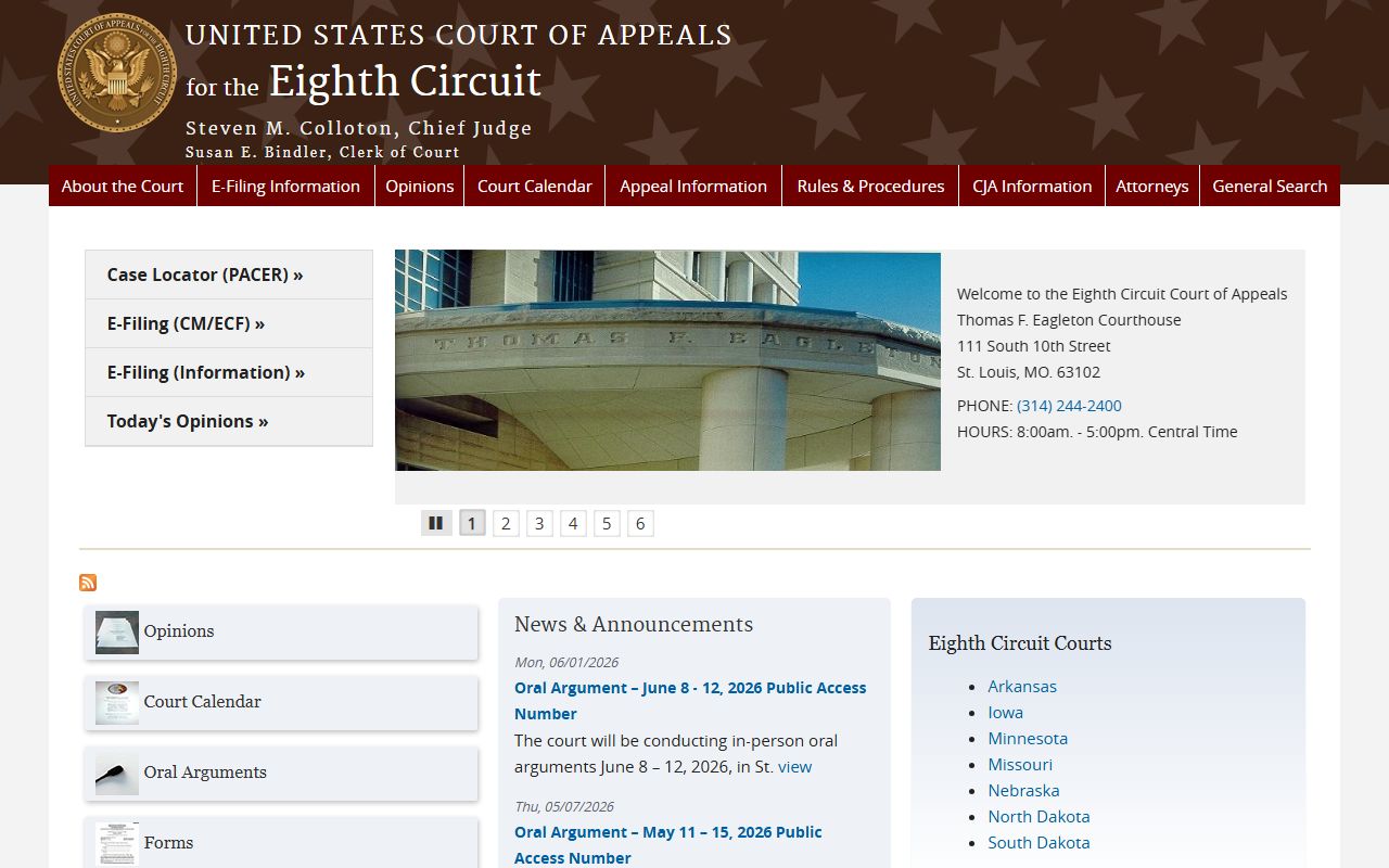 Shannon County probate records federal appeals distinction through Eighth Circuit
